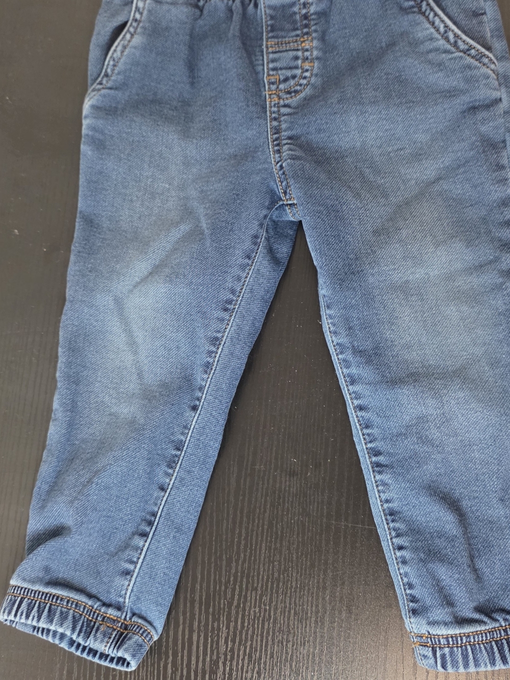 Carter's Toddler Boy Denim Jogger Jeans Size 3T Blue Elastic Waist Pull On